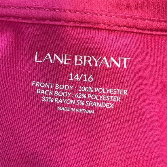 Lane Bryant Pink V Neck Rayon Blend Tee Shirt Size 14/16 Pre-owned - Picture 5 of 7